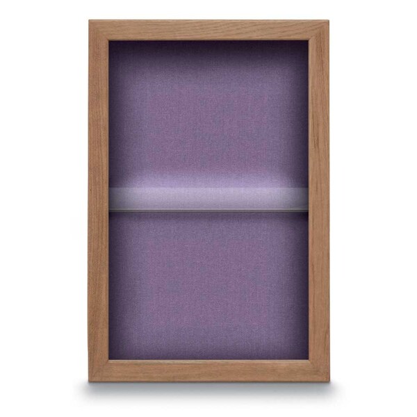 Indoor Enclosed Combo Board, 48"x36", Black Frame/Grey & Medium Grey